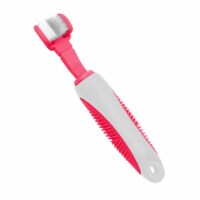 Denta-Clean Dual-Sided Action Bristle Pet Tooth Brush, Pink - One Size