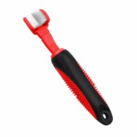 Denta-Clean Dual-Sided Action Bristle Pet Tooth Brush, Red - One Size