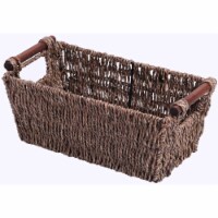 4.75 x 11.75 x 6.25 in. Seagrass Counter-Top Basket for Paper Towel, Brown