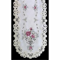 H0971-RS English Rose Round Table Cloth, 68 x 68 in.