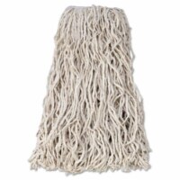 1 in. 24 oz Economy Cut-End Cotton Wet Mop Head, White - Pack of 12
