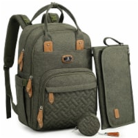 Dikaslon Diaper Bag Backpack with Portable Changing PadArmy Green