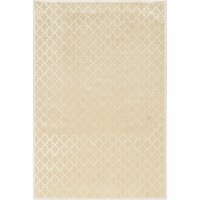 Linon Evolution Trellis Polyester 8'x10'3  Area Rug in Ivory