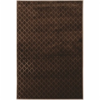 Linon Evolution Trellis Power Loomed Polyester 8'x10'3  Rug in Brown
