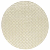 Linon Evolution Trellis Power Loomed Polyester 8'R Rug in Ivory