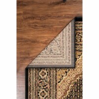 Linon McKinley Mahi Tabriz Power Loomed Polypropylene 9' X 12' Rug in Black