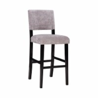 Linon Corey 30  Wood Upholstered Bar Stool in Gray