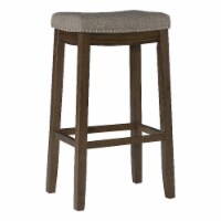 Linon Claridge 32 Wood Bar Stool in Rustic Brown