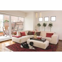 Linon Miso Mimi Machine Made Polypropylene 8'x10'4  Rug in Garnet Red