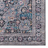 Linon Eclipse Rania Woven Polyester 3'3 x5' Rug in Gray