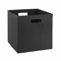 Linon Lane Two Pack Fabric Storage Bin in Black