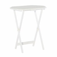 Ledda Folding Snack Tray Set Of 2, White