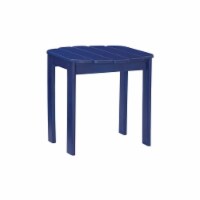 Linon Adirondack Wood Outdoor End Table in Blue