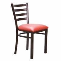Linon Lassiter Metal Side Chair Set of Two in Antique Bronze and Red