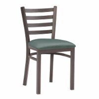 Linon Lassiter Metal Side Chair Set of Two in Black and Green