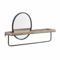 Keating Center Mirror Wall Shelf Black