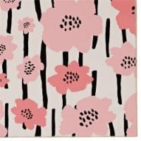 Linon Washable Lauren Polyester 2'x8' Rug in Ivory