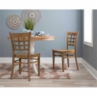 Linon Flint Beech Wood Commercial Grade Set of Two Side Chairs in Natural