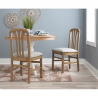 Linon Darlie Wood Commercial Grade Set of Two Dining Chairs in Natural Brown