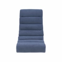 Linon Grayson Wood Sherpa Upholstered Game Rocking Chair in Blue