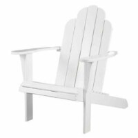 Linon Adirondack Wood Outdoor Chair in White