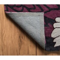 Linon Trio Mum Hand Tufted Polyester 8'x10' Rug in Black