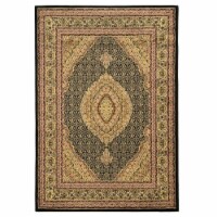 Linon Elegance Mahi Power Loomed Polypropylene 2'x3' Rug in Black