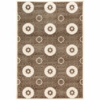 Linon Prisma Karma Machine Made Polypropylene 8'x10'4  Rug in Brown