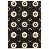 Linon Prisma Karma Machine Made Polypropylene 8'x10'4  Rug in Black