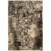 Linon Masters Man Power Loomed Polypropylene 5'x7'6  Rug in Gray