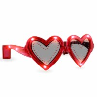 Blinkee 515000 Heart LED Sunglasses, Red