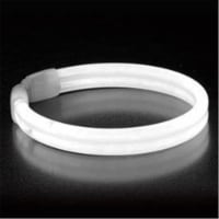 Blinkee 1145057 Wide Glow Stick 8 in. Bracelet, White - Pack of 30