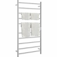 Vevor Heated Towel Rack Towel Heater Warmer 10 Bars Stainless Steel Polished