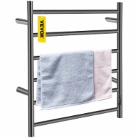 Vevor Heated Towel Rack Towel Heater Warmer 6 Bars Stainless Steel Black Coated