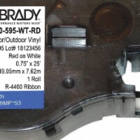 Brady Label Cartridge,Black/White,16 ft. L  MC-750-499