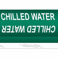 Brady Pipe Marker,Chilled Water,5 in H,8 in W  5646-O