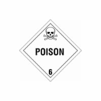 Brady DOT Container Placard,10-3/4 Label W 60431