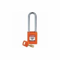 Brady Lockout Padlock,Nylon,Org,Key Different NYL-ORG-76ST-KD