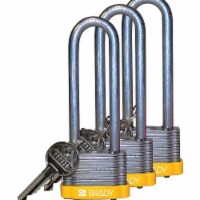 Brady Keyed Padlock,Alike,1-5/16 W,PK3  123255