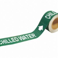 Brady Pipe Mrkr,Chilled Watr,2in H,12in W  73867