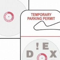 Brady Temporary Badge,1 Day,Red/White,PK500  95680