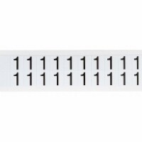 Brady Number Label,1,3/4in.Hx21/32in.W,Vinyl 9712-1