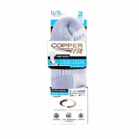 Copper Fit Unisex L/XL Crew Socks White - Total Qty: 1