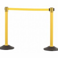 Us Weight Barrier Post with Belt,HDPE,Yellow,PR  U2055YEL