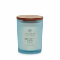 Chesapeake Bay Candle Mind and Body® Reflection and Clarity Jar Candle - Frosted Blue Perspective: Main