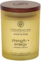 Chesapeake Bay Candle Mind and Body Strength and Energy Jar Candle - Frosted Yellow Perspective: Main