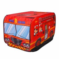 Kids Play Tent Foldable Pop Up Fire Truck Tent Portable Children Baby Play House With Carry