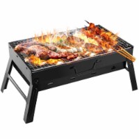 Foldable Portable BBQ Charcoal Grill Grill Lightweight Smoker Grill for Camping Picnics