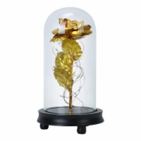 Foil Rose LED String Light Rose Fairy Lamp with Glass Dome For Valentines' Day