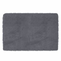 Fluffy Bedroom Rug 4' x 2.6' Anti-Skid Shaggy Area Rug Decorative Floor Carpet Mat Gray